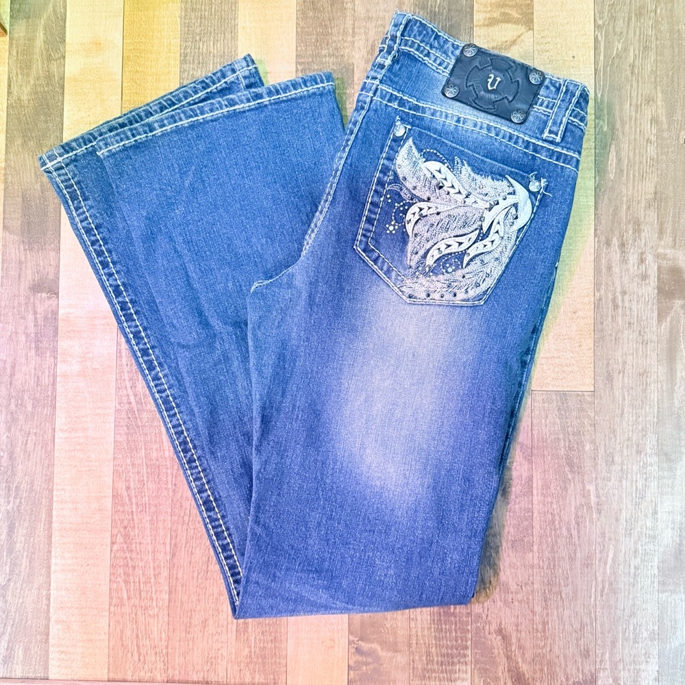 Vanilla Star Embroidered Bootcut Jeans – Size 13 🔥EUC